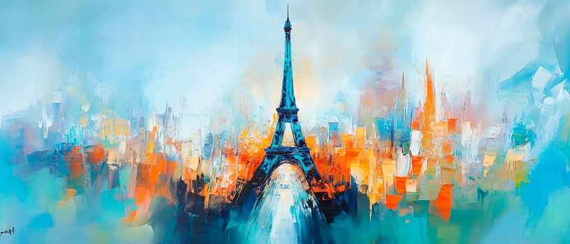 Tour Eiffel en couleurs vives par Poster Art Shop