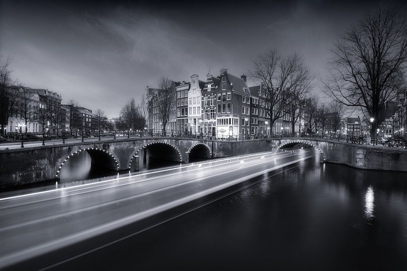 Amsterdam Keizersgracht Noir et Blanc par Niels Dam