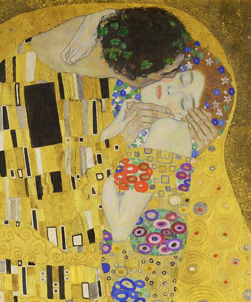 Der Kuss, Gustav Klimt von Details der Meister