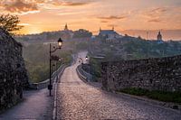 Zonsopgang in de oude stad
