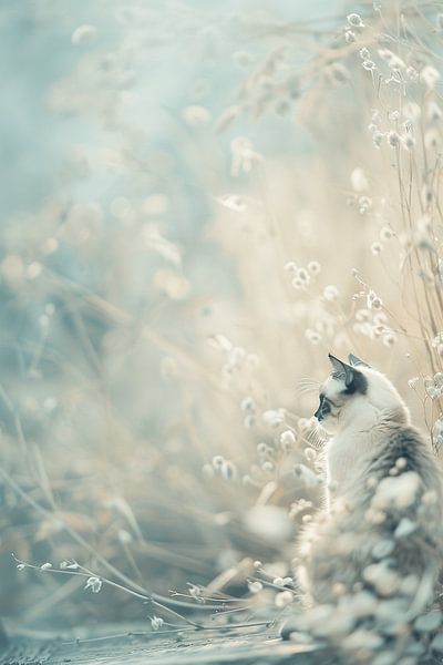 Siamese feline beauty and blue dreams by Karina Brouwer