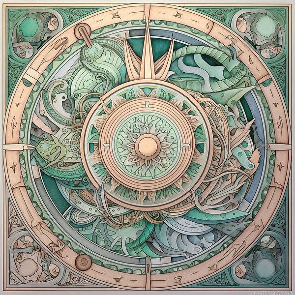 Malerei Flüstern der Natur | Moment der Reflexion von ARTEO Gemälde