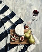 Käseplatte blau weiß