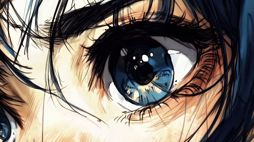 Blue eye with depth and mystery by Frank Heinz