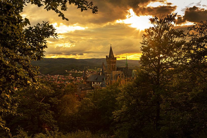 Wernigerode au coucher du soleil par Frank Herrmann