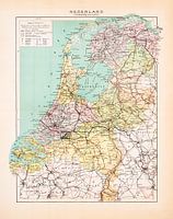 Carte vintage des Pays-Bas Statistiques