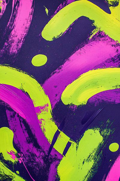 Coups de pinceau néon abstraits et lumineux par Imperial Art House