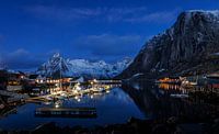 Lofoten Hafen in der Morgendämmerung