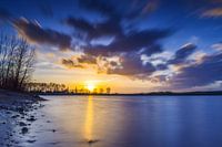 Zonsondergang lange sluitertijd, Lathum