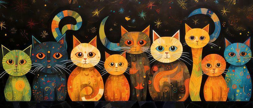 Kittens Painting by Preet Lambon