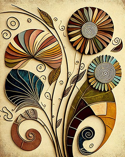 Abstrakte fossile Blumen von Bert Nijholt