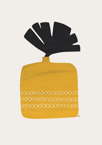 Pflanze im ockergelben Topf von Tracie Andrews