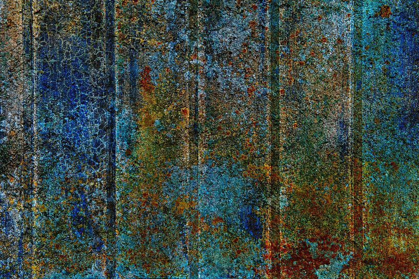 abstract colourful wall by Hanneke Luit