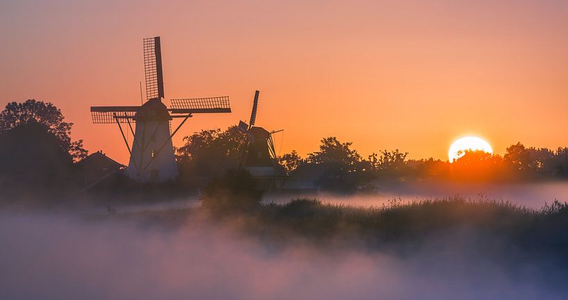 Sonnenaufgang, Ten Boer, Groningen, Niederlande von Henk Meijer Photography
