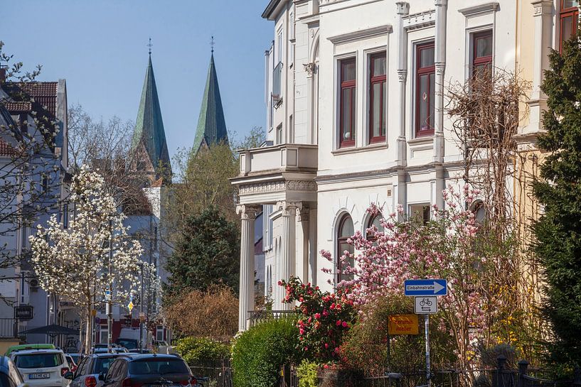 Old Bremen houses in the street Fedelhören by Torsten Krüger