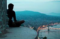 Silhouette near Budapest