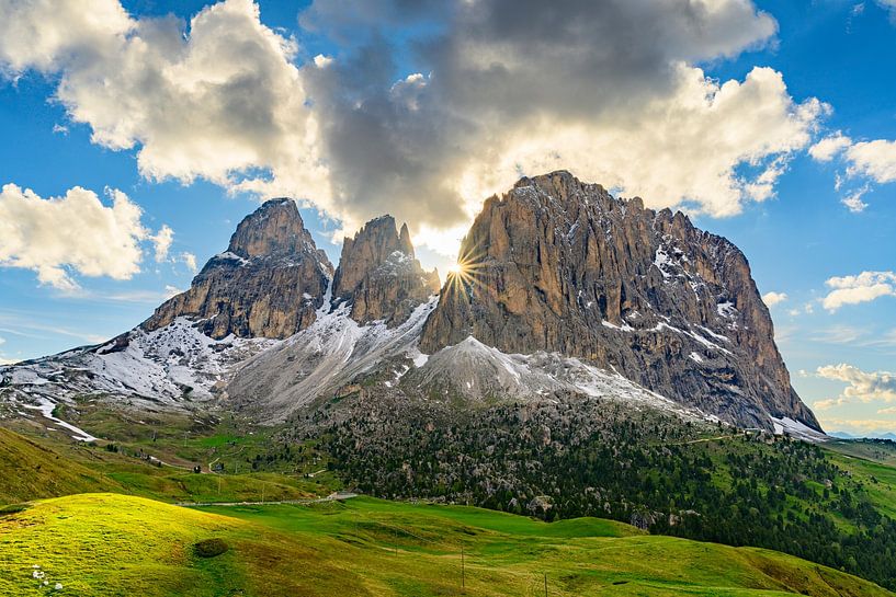 Langkofel or Sassolungo mountain group in the Dolomites by Sjoerd van der Wal Photography