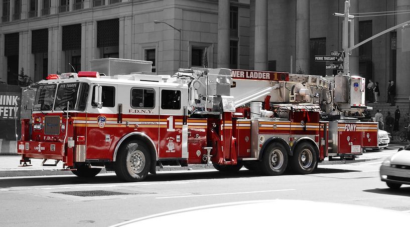 Feuerwehrauto - New York City Fire Department (NYFD) - Amerika - Ikonische Wanddekoration von Be More Outdoor