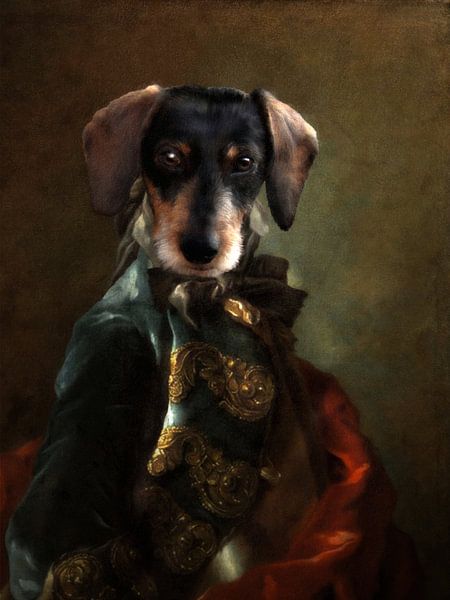 Dackel Offizier (Dackel) von Babette van den Berg