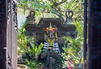 Statue in temple garden.