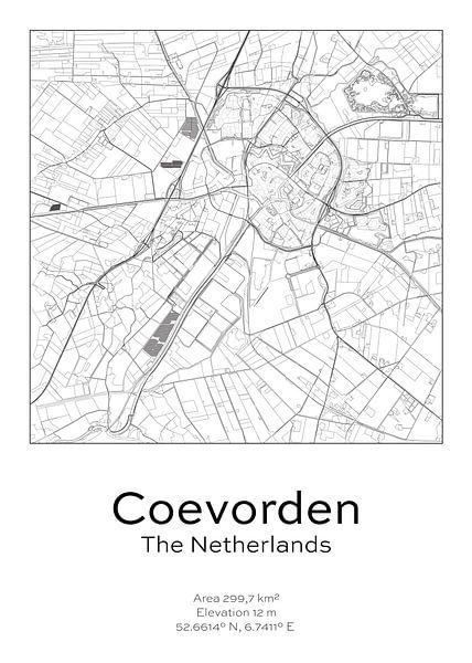Plan de ville - Pays-Bas - Coevorden par Ramon van Bedaf