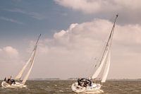 Two sailboats on the North Sea