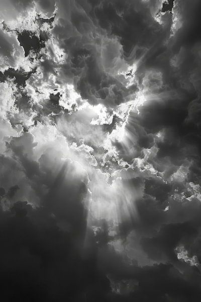 Nuages monochromes par Poster Art Shop