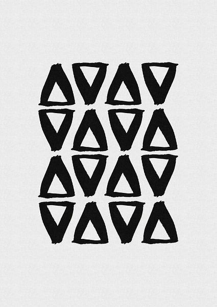 Schwarz und Weiß Abstrakt II von Orara Studio