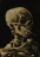 Skull with Burning Cigarette