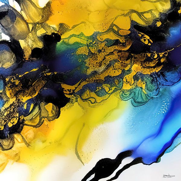 painting of alcohol ink by Gelissen Artworks