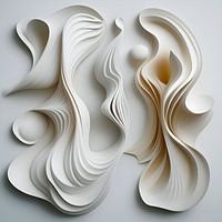 Abstract Folded Paper Art Shape