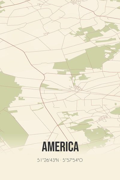 Vintage map of America (Limburg) by Prints of Place