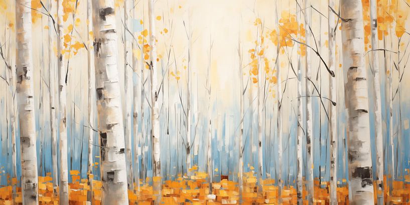 Autumn in the Birch Forest by Emil Husstege