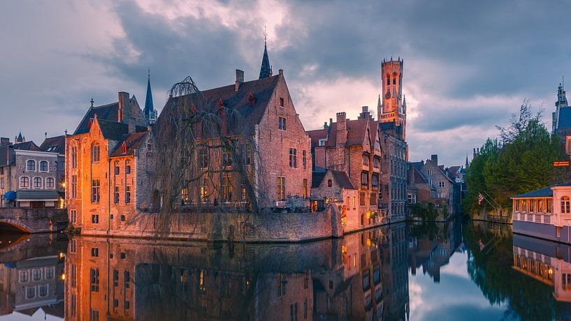 Rose Hat Quay in Bruges, Belgium by Henk Meijer Photography