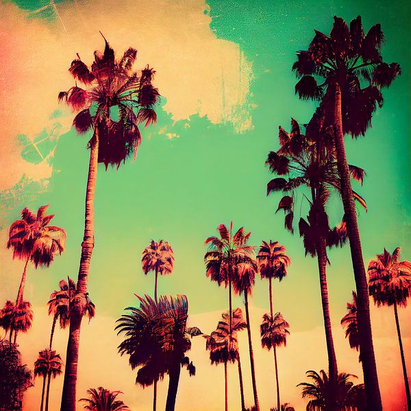 Palmbäume oldskool I von Bianca ter Riet