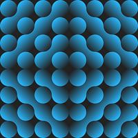 Abstract interconnected blue spheres