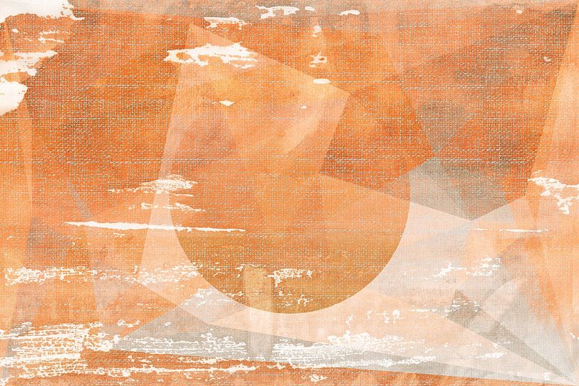 Lever de soleil en terre cuite. Paysage abstrait minimaliste par Dina Dankers