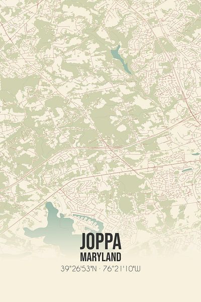 Carte ancienne de Joppa (Maryland), USA. par Affiches de lieux