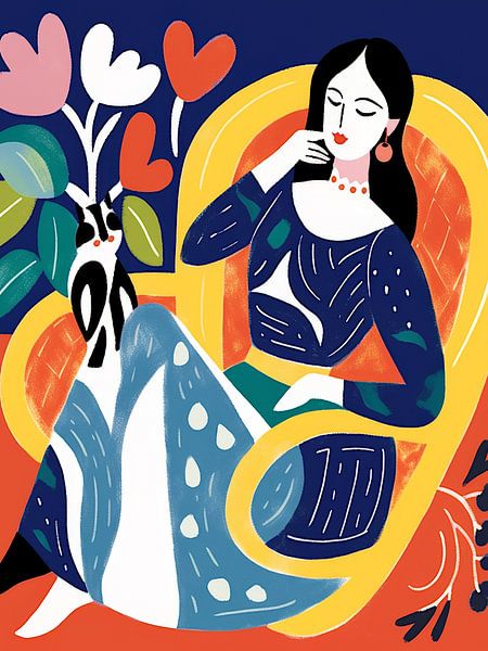 Woman In A Chair Style Henri Matisse by TOAN TRAN