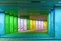 Entrée de nuit de l'Institut d'architecture des Pays-Bas (NAI)