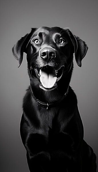 Labrador retriever: Minimal Art van Surreal Media