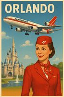 Retro aviation poster orlando