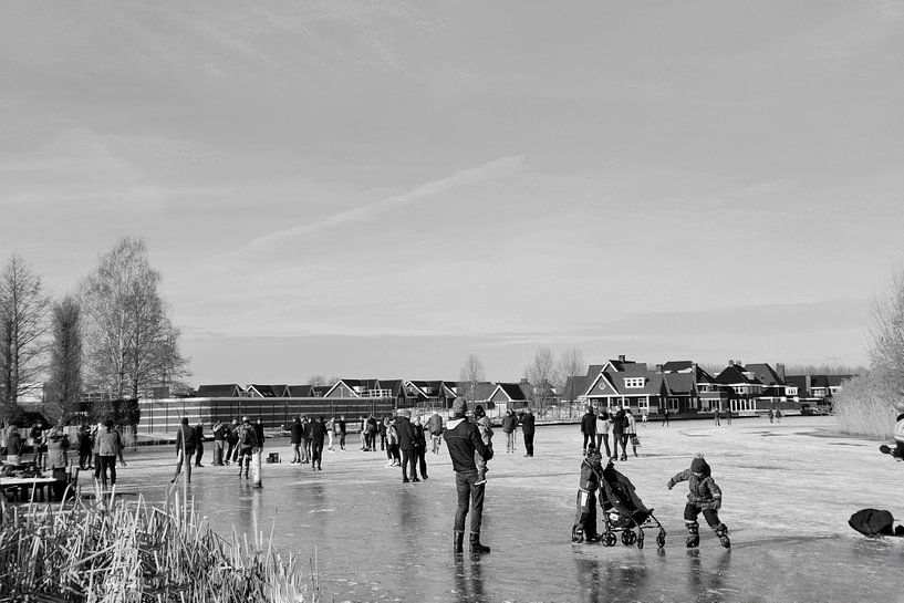 Schlittschuhlaufen im Alblasserwaard von Consala van  der Griend