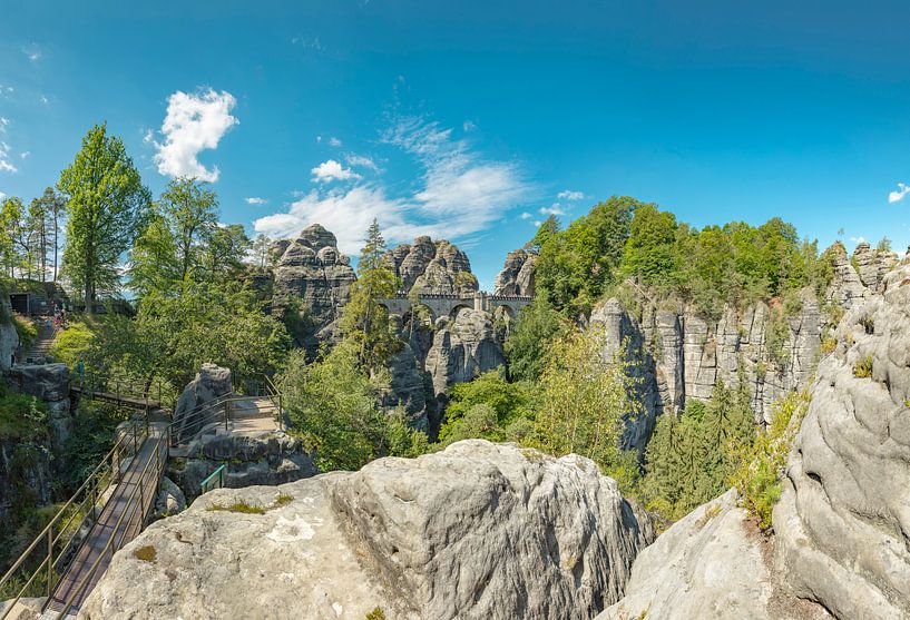 Basteibrücke, Nationalpark Sächsische Schweiz, Lohmen, Sachsen, Deutschland, von Rene van der Meer