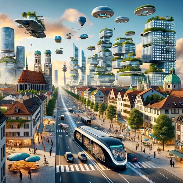 München - Futuristische steden van Eric Nagel