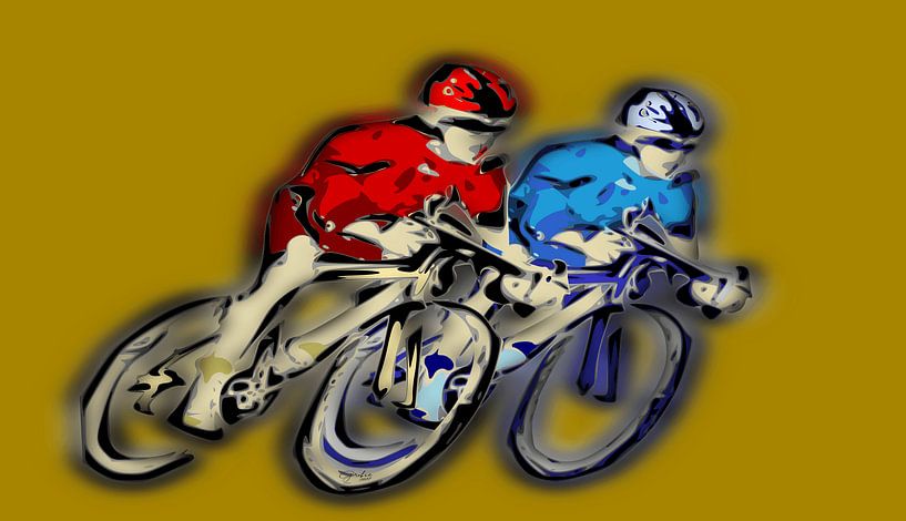 Wielrenners in actie van ! Grobie