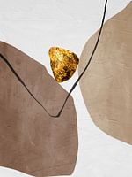 Organic geometric abstract art in earth tones