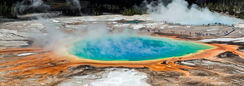 Panorama Grand Prismatic Spring, Yellowstone NP (USA) par Sjaak den Breeje