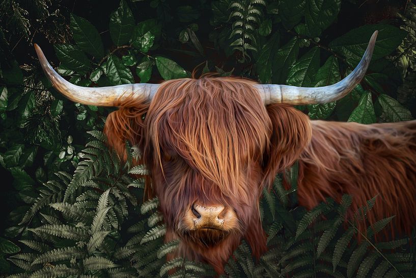 Fine Art Scottish Highlander by gea strucks