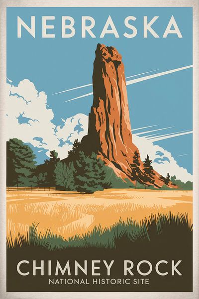 Affiche de voyage vintage du Nebraska par Poster Art Shop